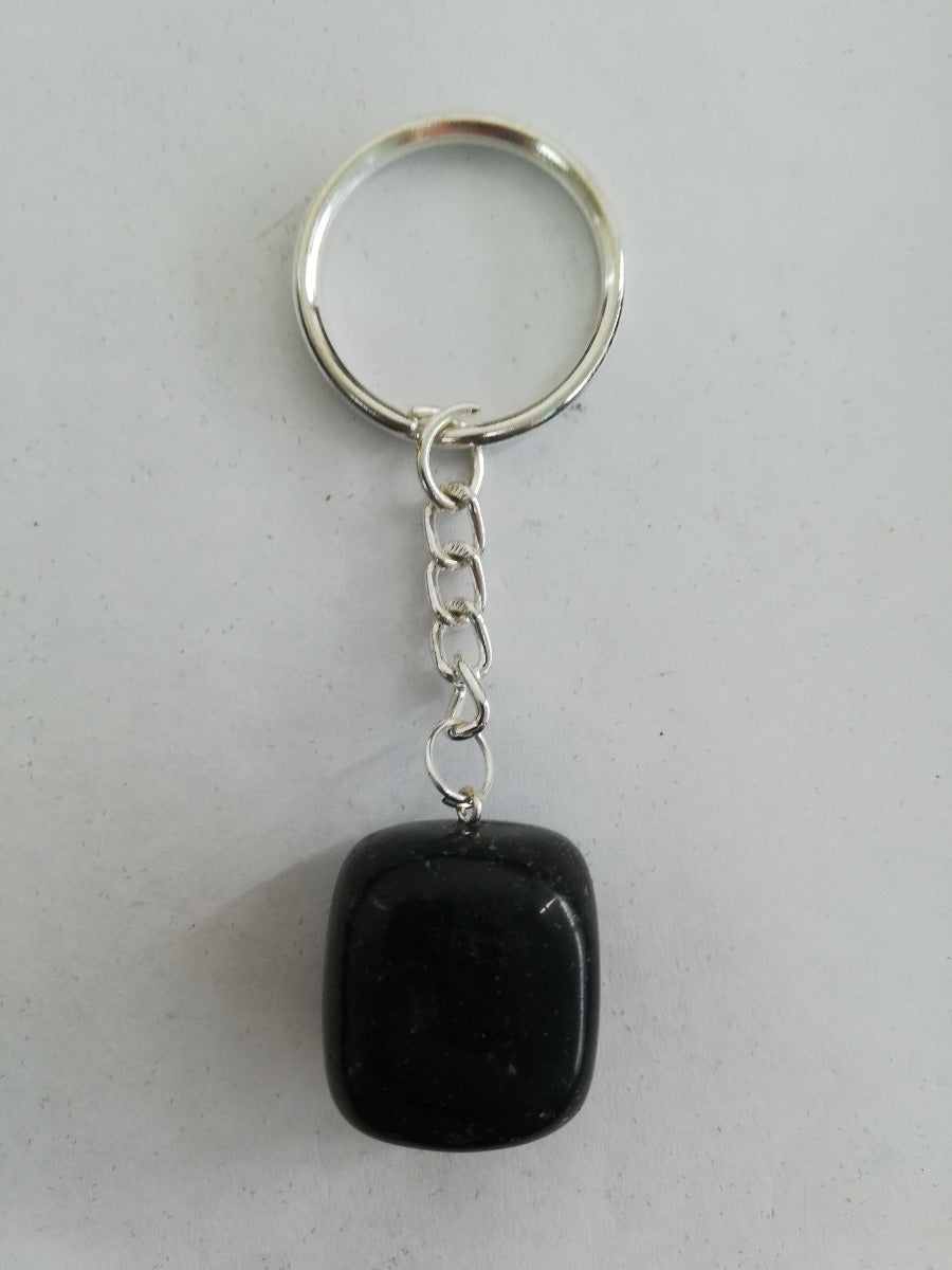 Black Onyx Tumble Keyring Black Onyx Tumble Keyring